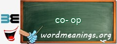 WordMeaning blackboard for co-op